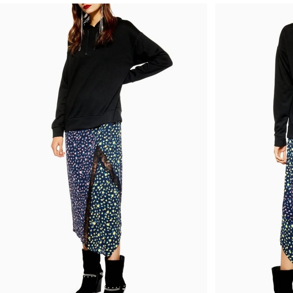 Topshop hybrid sweatshirt dress